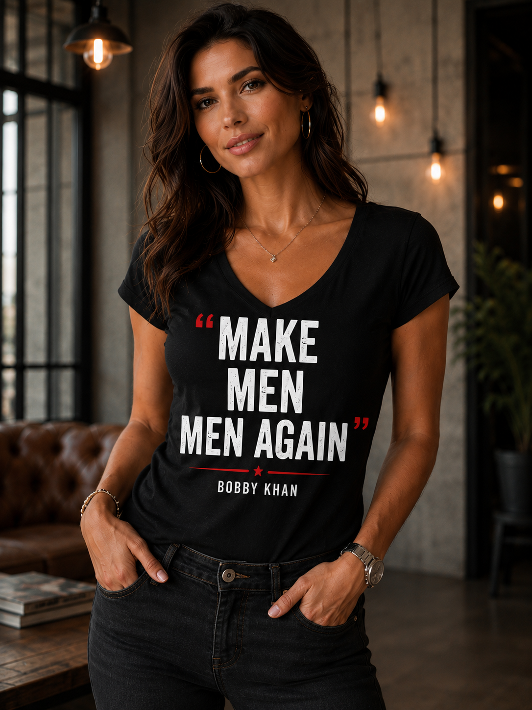 Women's Fitted V-Neck T-Shirt