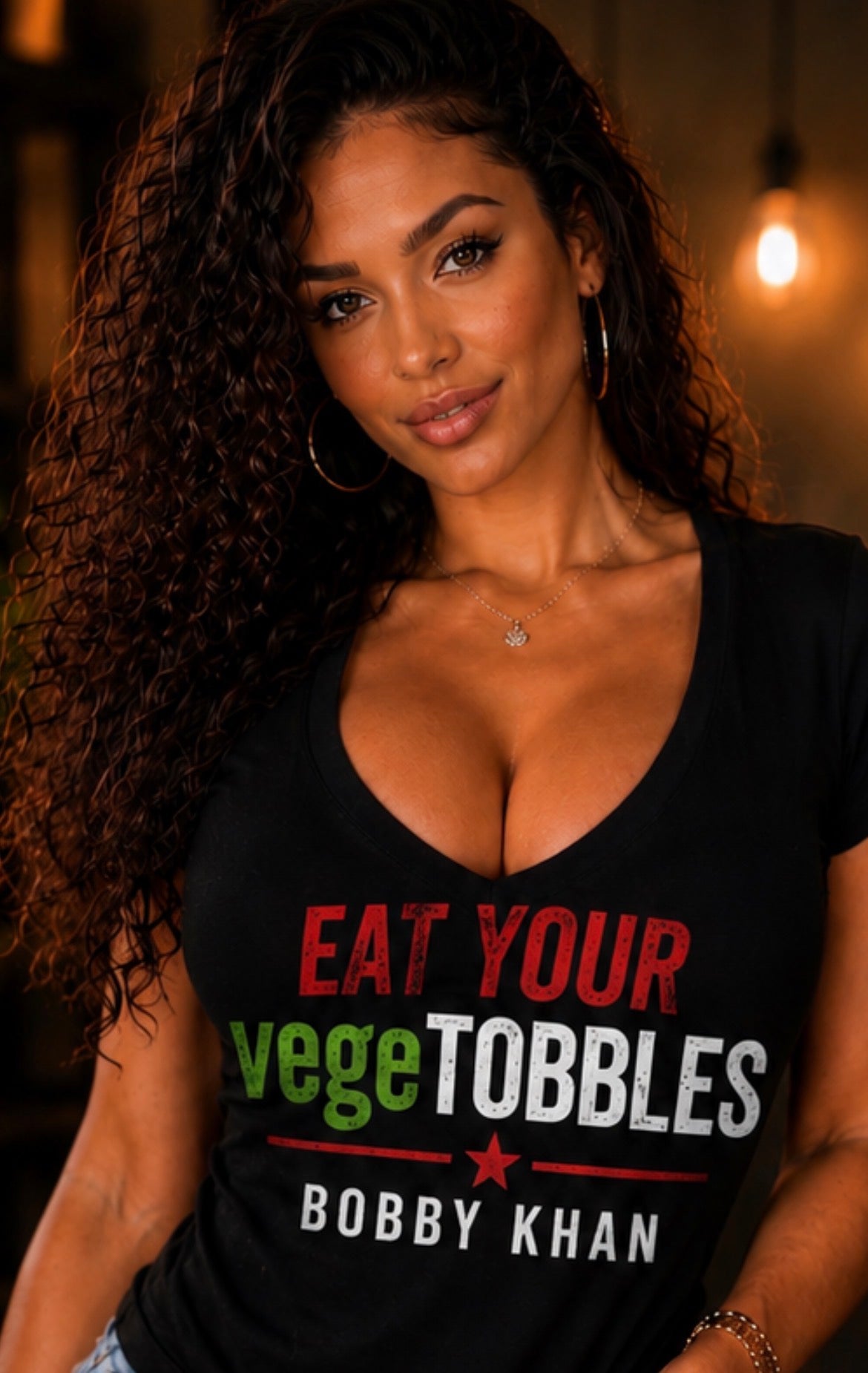 Women's Fitted V-Neck T-Shirt