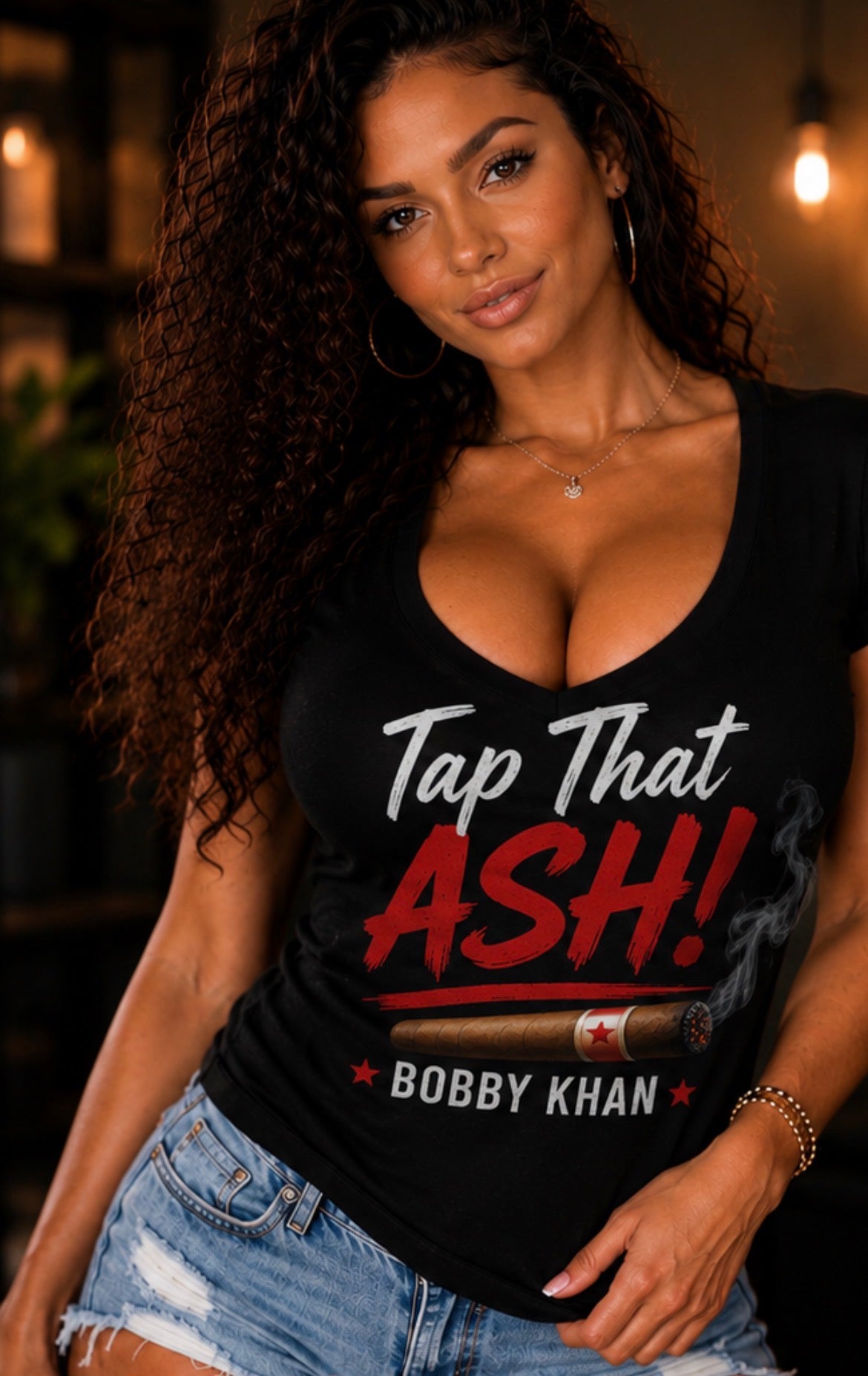 Women's Fitted V-Neck T-Shirt
