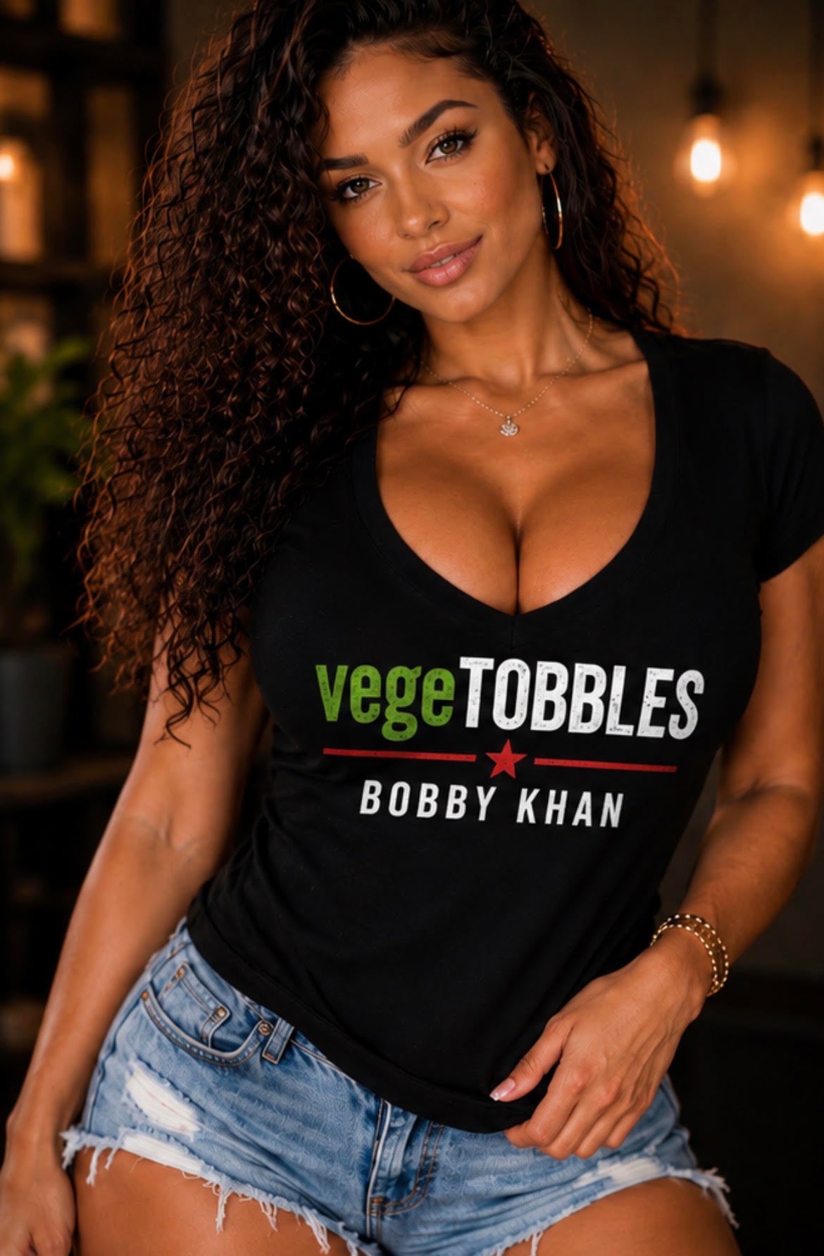 Women's Fitted V-Neck T-Shirt